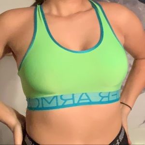 Green under Armour sports bra